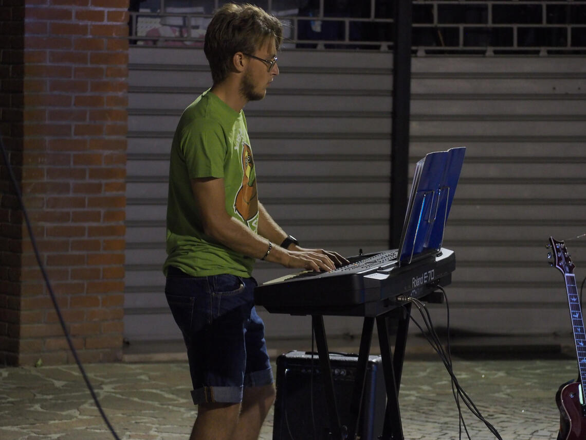 Me playing the keyboard