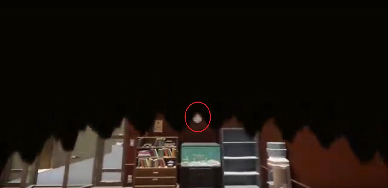 An example from one of the early playtests where the players had to find clocks on the walls while having the wig on